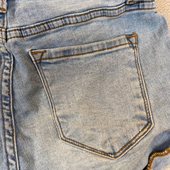 KanCan Women's Jeans Short Shorts Size 3/25 Blue Denim Cuffed Casual Summer Y2K - Picture 10 of 12